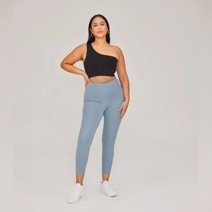 Women's Blue High-Waisted Leggings